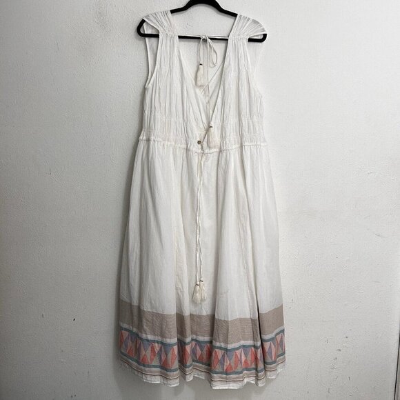 Free People Lulu Bone White Midi Dress Endless Summer Open Back Sleeveless Sz M - Picture 5 of 12